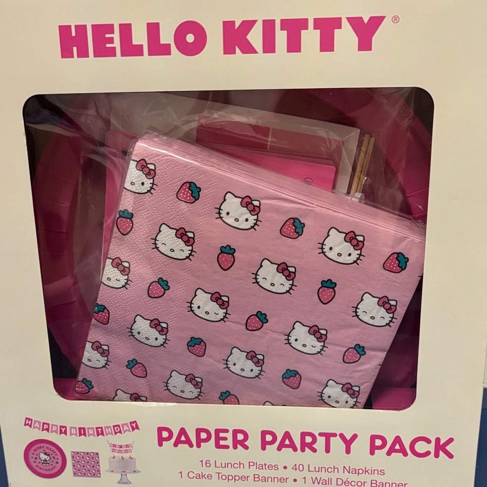 Hello Kitty Pink and White Party Set